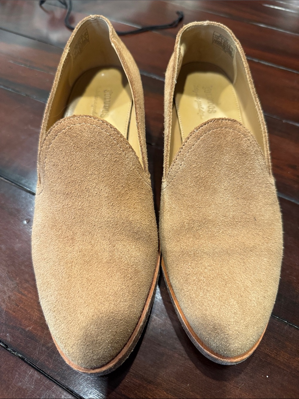 Soludos Suede Slip-On Loafers in Tan